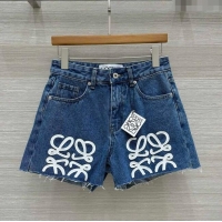 New Stylish Loewe Denim Shorts L041004 Blue 2025
