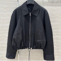 Market Sells Loewe Cotton and Lambskin Jacket 30009 Black 2025