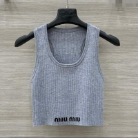 Market Sells Miu Miu Wool Vest M031115 Grey 2025
