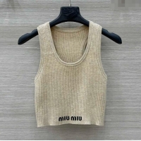 Famous Brand Miu Miu Wool Vest M031116 Apricot 2025