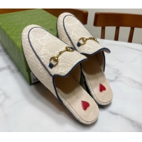 Grade Quality Gucci Princetown GG Crochet Flat Slippers Light Beige 2025 557730