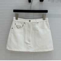 Top Quality Prada Denim Skirt D041020 Beige 2025