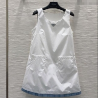 Cheap Discount Prada Nylon Dress 0411 White 2025