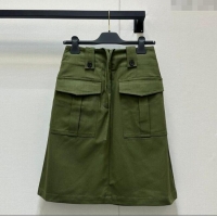 ​Buy Fashionable Prada Pockets Skirt 30003 Green 2025