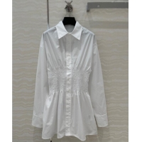 Chic Inexpensive Prada Waisted Shirt 430040 White 2025