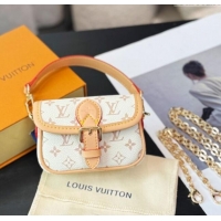 Buy Cheap Louis Vuitton LV Nano Diane Chain Pouch 0512 White/Nude 2025