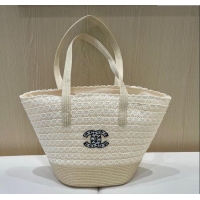 Top Design Chanel Crochet Straw Basket Bag CH051302 Beige 2025