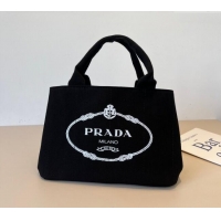 Well Crafted Prada Canvas Tote Bag PR051304 Black 2025