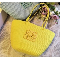 Grade Quality Loewe Straw Basket Bag LW051302 Yellow 2025