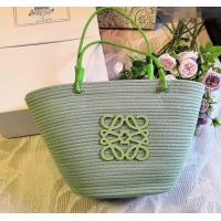 Grade Cheap Loewe Straw Basket Bag LW051302 Green 2025