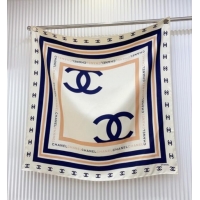 Well Crafted Chanel CC Silk Square Scarf 90x90cm CH051310 White 2025
