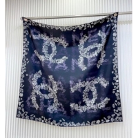 Best Quality Chanel CC Silk Square Scarf 90x90cm CH051313 Purple 2025