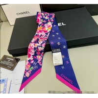 Buy Wholesale Chanel Flower Silk Slim Bandeau Scarf 6x120cm AAA827 Blue 2025