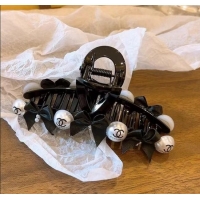 Good Product Chanel Hair Clip with Bow Pearl 0131 Black 2024