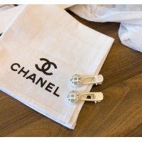 New Fashion Chanel Hair Clip with Crystals 0131 White 2024