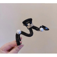 Reasonable Price Chanel Hair Clip with Pearls 0302 Black 2024