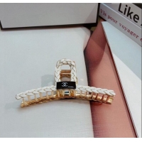 Famous Brand Chanel Braided Hair Clip 0302 White 2024
