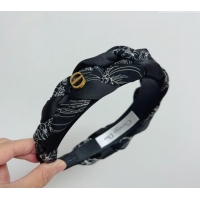 Luxury Discount Dior Braided Headband 0304 Black 2024