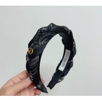 Luxury Discount Dior Braided Headband 0304 Black 2024