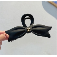 Famous Brand Chanel Matte Bow Hair Clip CH0401 Black 2024