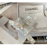Famous Brand Chanel Hair Clip with Bow 0513 White 2024