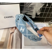 Grade Discount Chanel Denim Headband 0514 Light Blue 2024