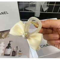 Modern Classic Chanel Bow Hair Clip 0514 White 2024