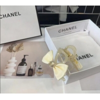 Modern Classic Chanel Bow Hair Clip 0514 White 2024