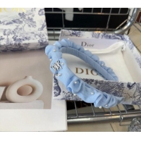 Trendy Design Dior Headband with Pearls CD0514 Blue 2024