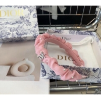 Stylish Discount Dior Headband with Pearls 0514 Pink 2024