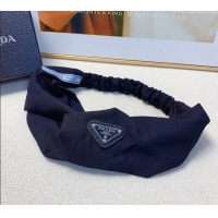 Best Grade Prada Logo Headband 0709 Black 2024