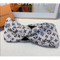 Good Taste Louis Vuitton Monogram Fabric Headband 0709 Grey/Black 2024