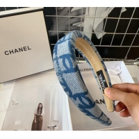 Reasonable Price Chanel Denim Headband 0709 Blue 2024