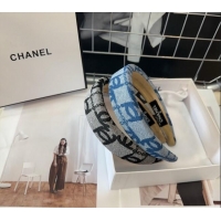 Reasonable Price Chanel Denim Headband 0709 Blue 2024