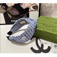 Hot Sell Cheap Gucci GG Headband 0709 Blue 2024