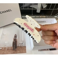 Free Shipping Design Chanel Hair Clip 0709 White 2024