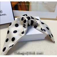Buy Fashionable Chanel Hair Clip with Dotted Bow 0729 White 2024