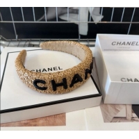 Unique Grade Chanel Straw-Like Headband 082001 Khaki 2024