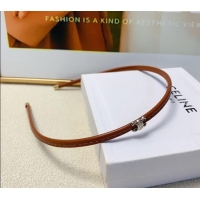 Top Grade Celine Narrow Headband 0820 Brown 2024