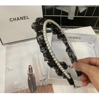 Good Product Chanel Pearls Headband 082001 Black 2024