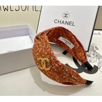 Best Price Chanel Flora Printed Headband 082008 Orange 2024
