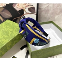 Original Cheap Gucci Bow Headband 082011 Blue 2024