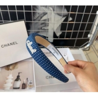 Top Grade Chanel Dotted Headband 082012 Blue 2024