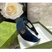 Good Taste Discount Gucci GG Wide Headband 0820 Blue 2024