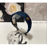 Good Taste Discount Gucci GG Wide Headband 0820 Blue 2024