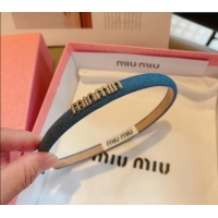 Best Price Miu Miu Narrow Denim Headband 0820 Blue 2024