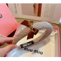 Promotional Miu Miu Headband with Bow 0820 Brown 2024