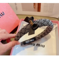 Top Quality Miu Miu Headband with Bow 0820 Black 2024