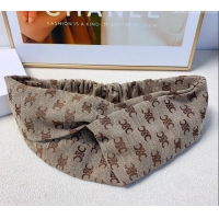 Famous Brand Celine Logo Headband CE091201 Beige 2024