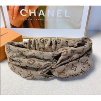 Best Luxury Louis Vuitton Monogram Headband L0912 Beige 2024
